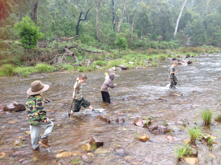 Persistent rain didn't stop the kids from exploring the environment and testing out their skills on our camping trip in the Alpine National Park. 