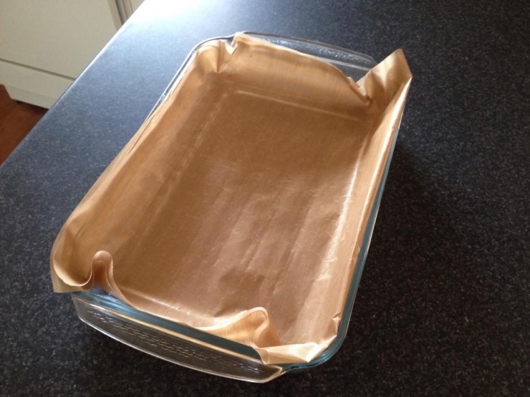 My Teflon baking sheet is a large so I folded it over to fit.
