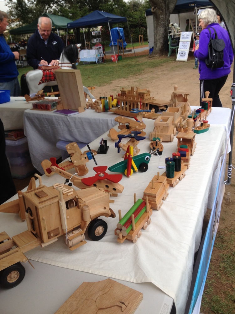 Wooden toys at the market