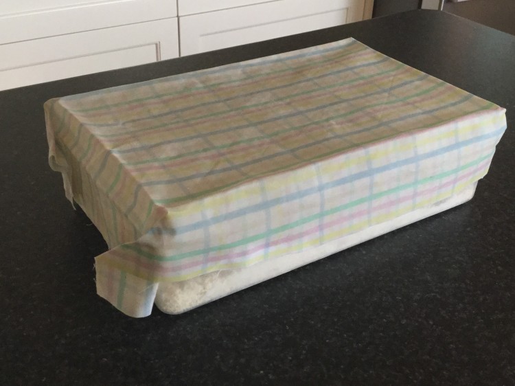 Homemade beeswax wrap to replace plastic cling wrap.