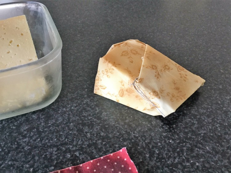 Homemade beeswax wrap to replace plastic cling wrap.