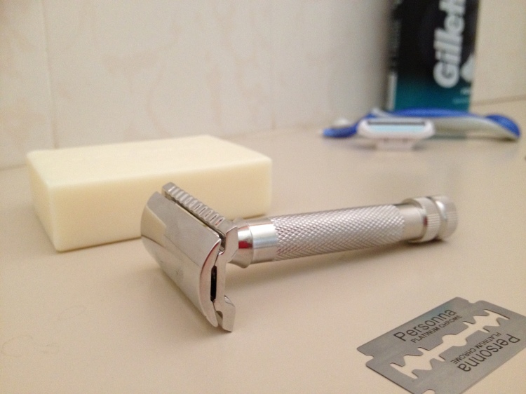 Choose a metal safety razor over plastic disposable razors.