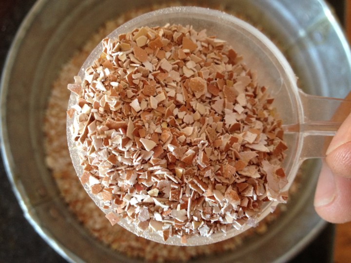 Crushed egg shells