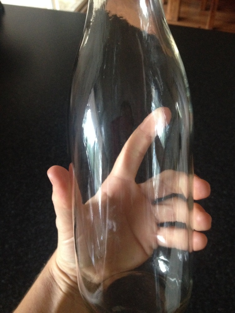 Shiny clean bottle.