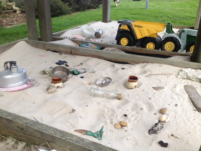 Plastic free sand pit toys