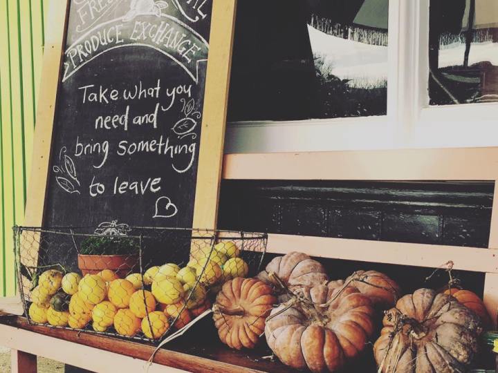 Produce swap at Olive at Loch Cafe. Photo by Sandra Gawn.