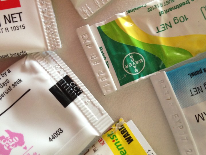 Out of date medicines ready to be disposed of though the RUM project