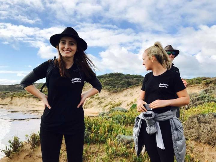 Kelsey Fraser and Sarah Matthews at an Intrepid Landcare Leadership Retreat at Wilsons Prom.
