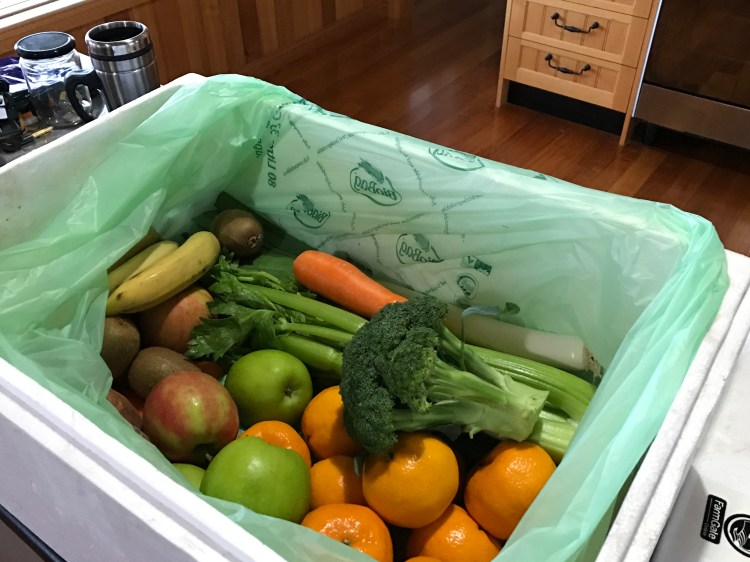 Fundraising That Reduces Waste And Much More - box of fruit and vegetables.