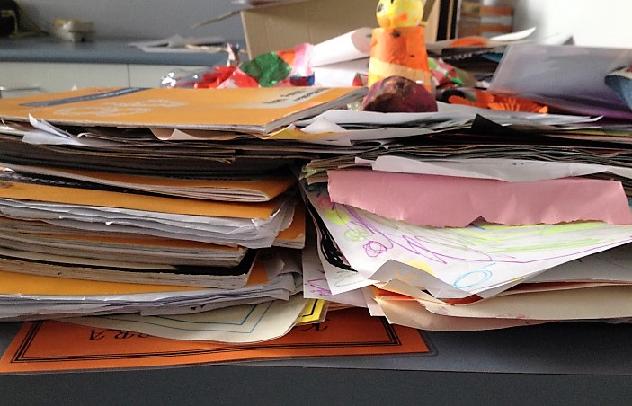 End of year school work for two children