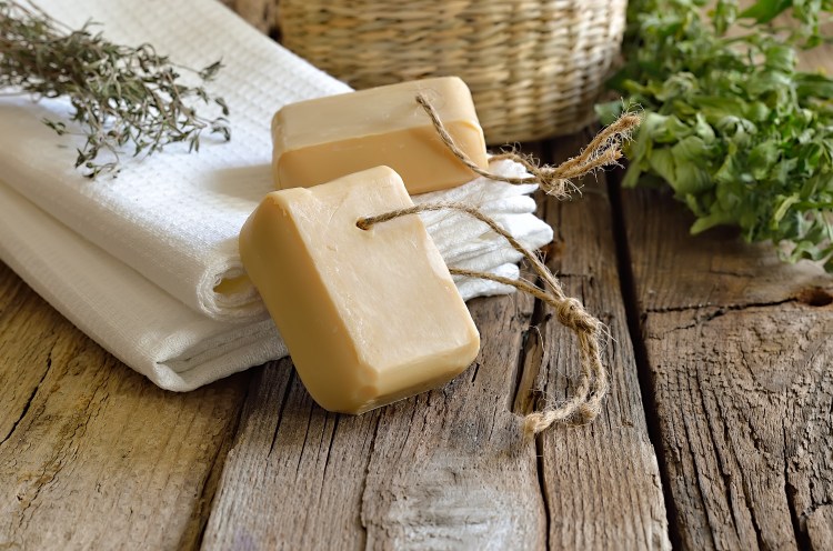 Natural soap used for household cleaning and personal care